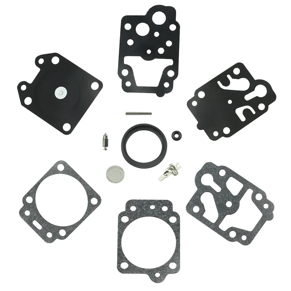 10pcs Carb Carburetor Gasket Needle Repair Rebuild Diaphragm for Walbro K20-WYJ Echo Husqvarna Toro Ryobi Homelite Trimmer
