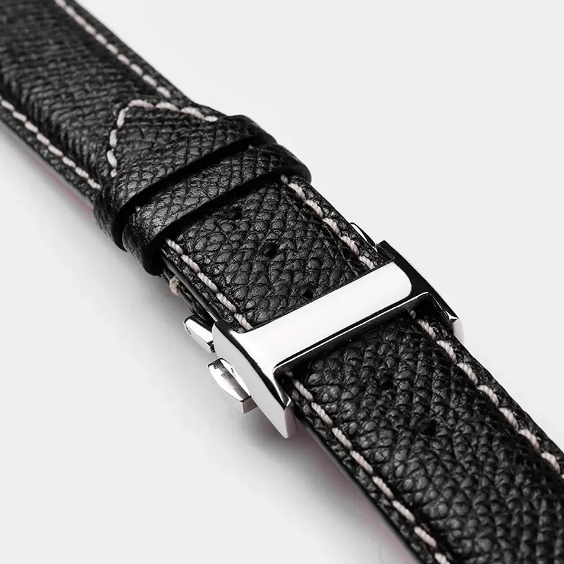 Rose Gold Stainless Steel Butterfly Buckle Double Button Watch Strap Clasp