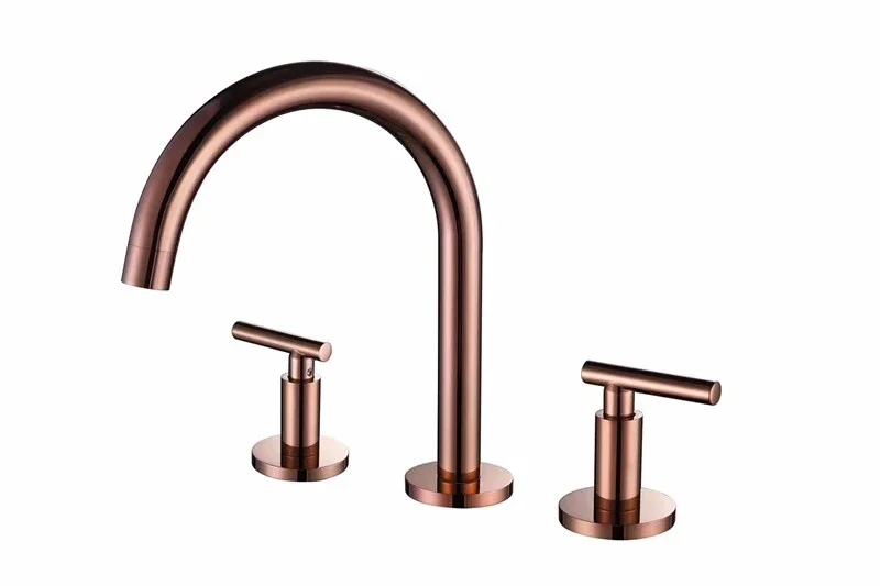 Description Picture 5 of itemBathroom faucet Rose Gold widespread Basin black Tap luxury Gold Basin Mixer Hot And Cold shower room sink Faucet