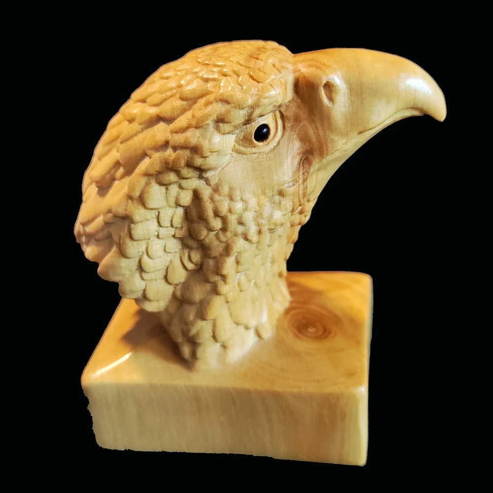 

Y8502 - 2 ", резная вручную японская фигурка Netsuke из бокса: Орел