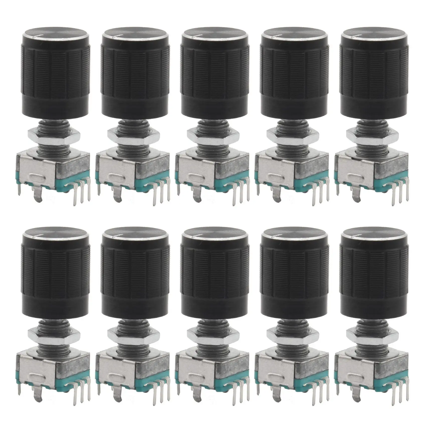 

(7 Pin 20MM)10 PCS 360 Degree EC11 Rotary Encoder Code Switch Digital Potentiometer with Caps