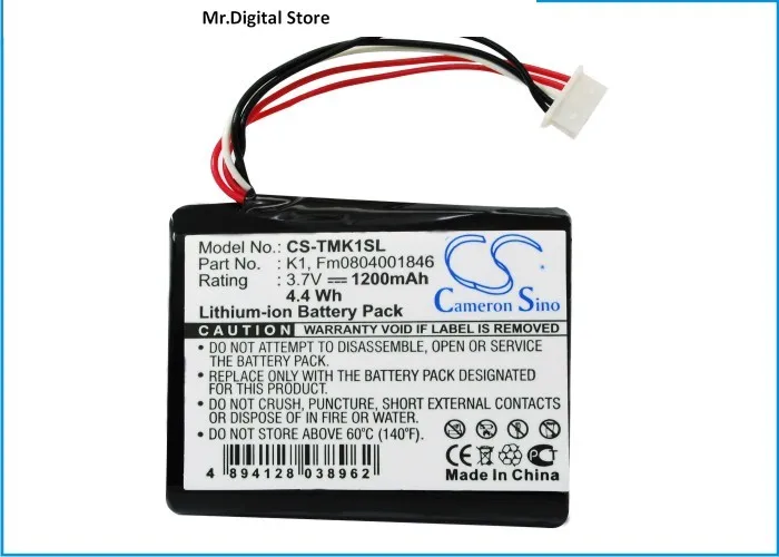 

Cameron Sino 1200mAh Battery FM0804001846, K1 for TomTom One XL HD Traffic