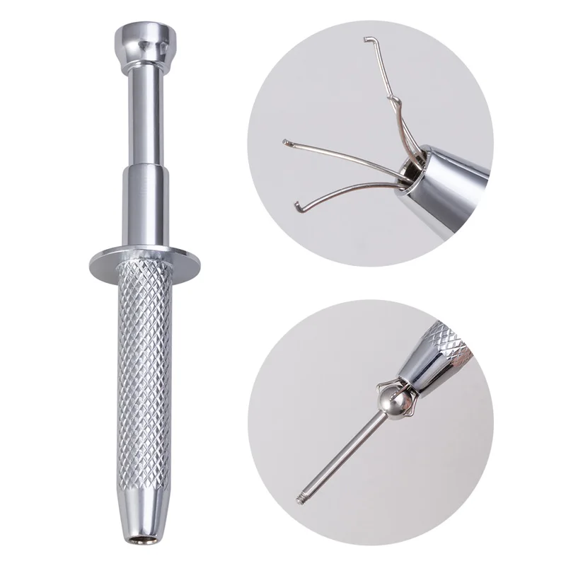 

Holder Ball Bead Pick-up Tool Clamp Body Piercing Forceps 4 Claws Prong Tweezers Catcher Grasping Pliers Jewelry Making Tools