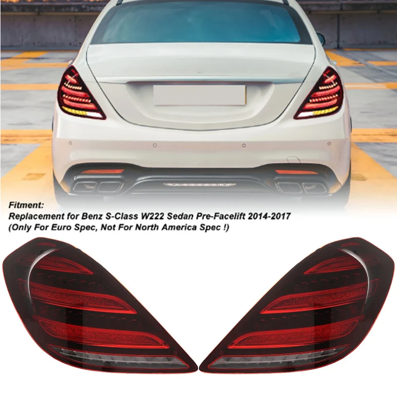 

Для Benz S Class 2013-2016 W222 автомобильные аксессуары анимация светодиодные фары для прицепа Задний сигнал DRL автомобильный подключи и играй