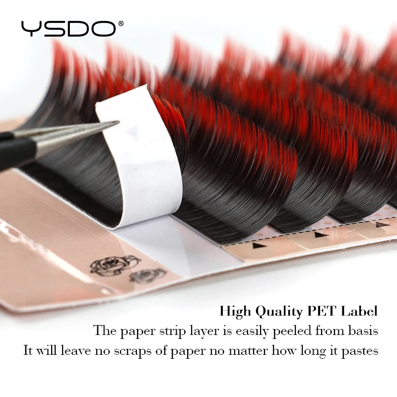 Mink Faux Individual Colorful Eyelashes Extension C D Curl