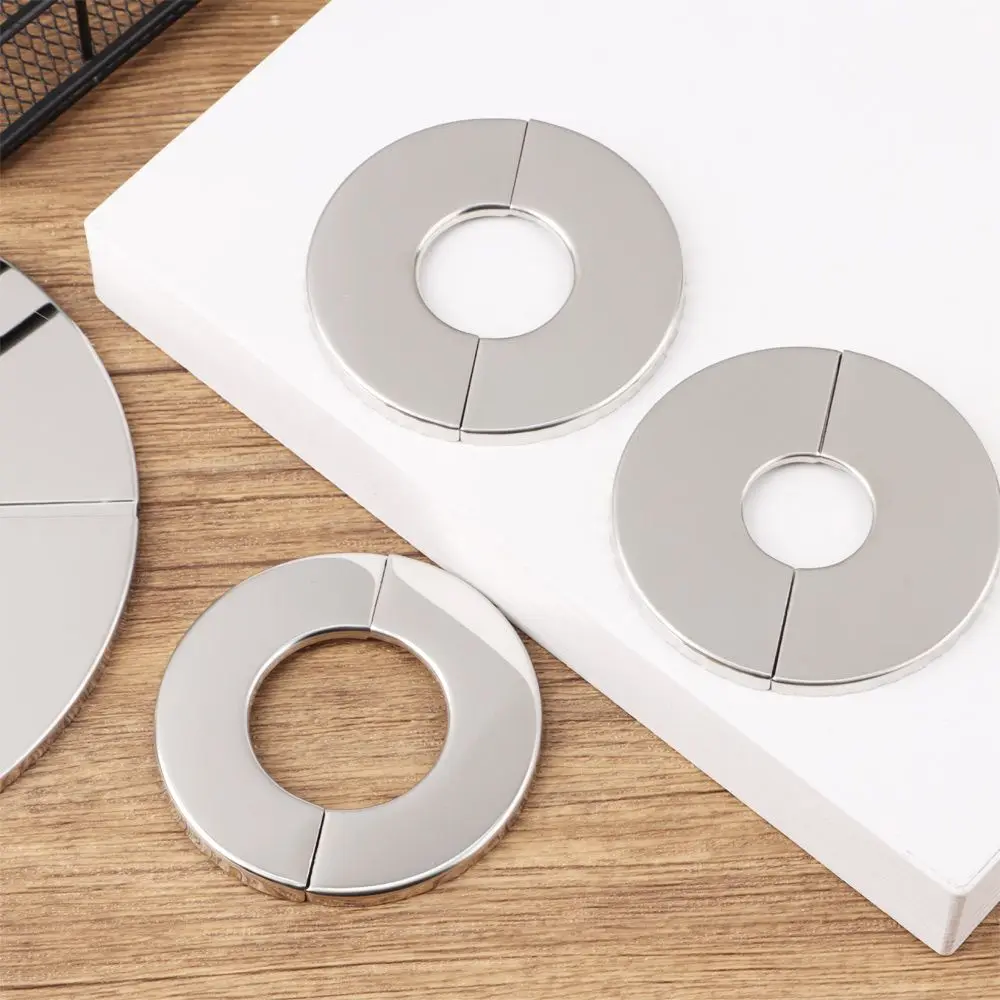 1Pcs Self-Adhesive Shower Faucet Decorative Cover Chrome Finish Stainless Steel Water Pipe Wall Covers Bathroom Accessories