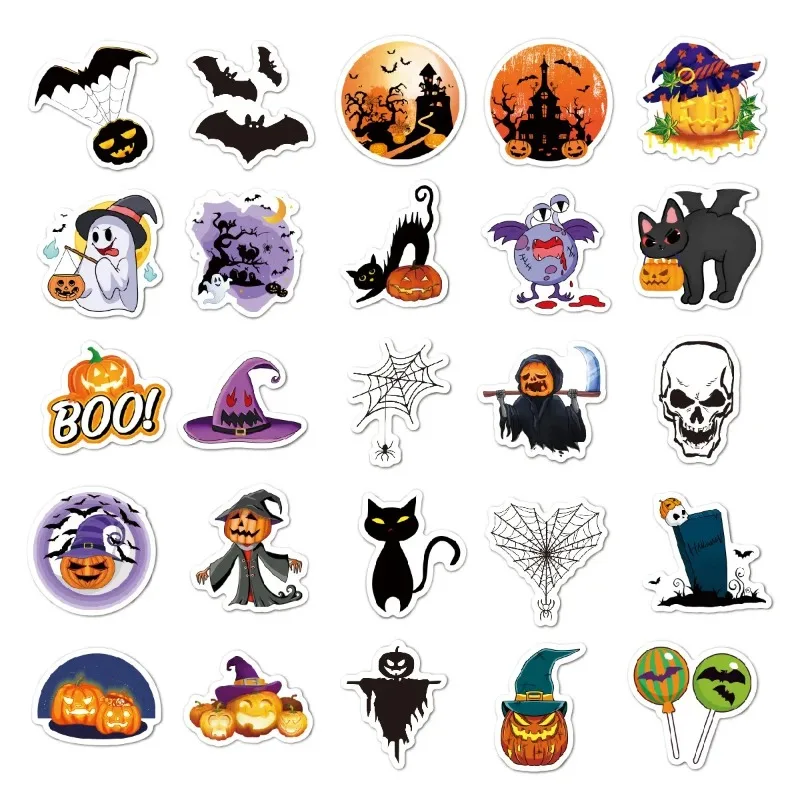 Waterproof Vinyl Halloween Stickers for Laptops and Luggage