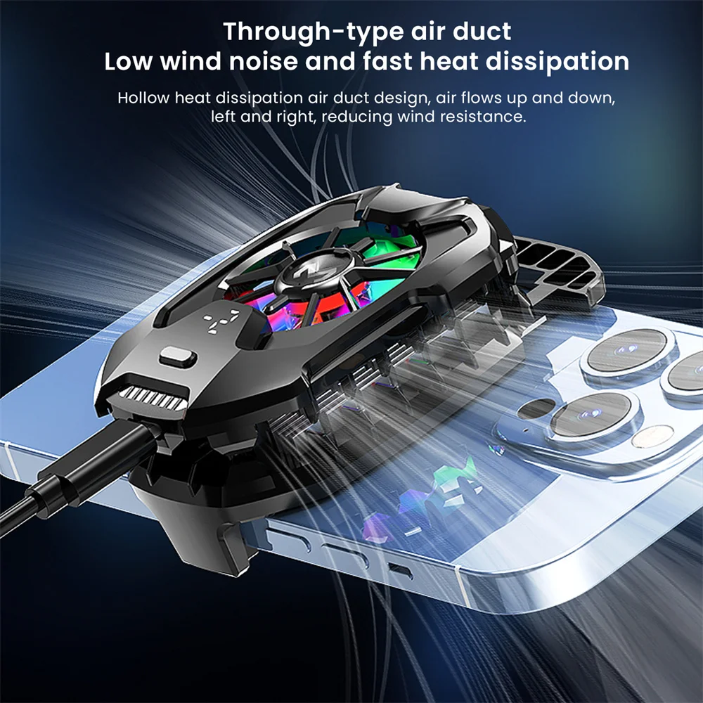 Mobile phone cooler mobile radiator game fan Universal Digital Display Fast Radiator Game Cooling Fan Back Clip for iPhone 15 Pro Max Xiaomi 14 POCO X6