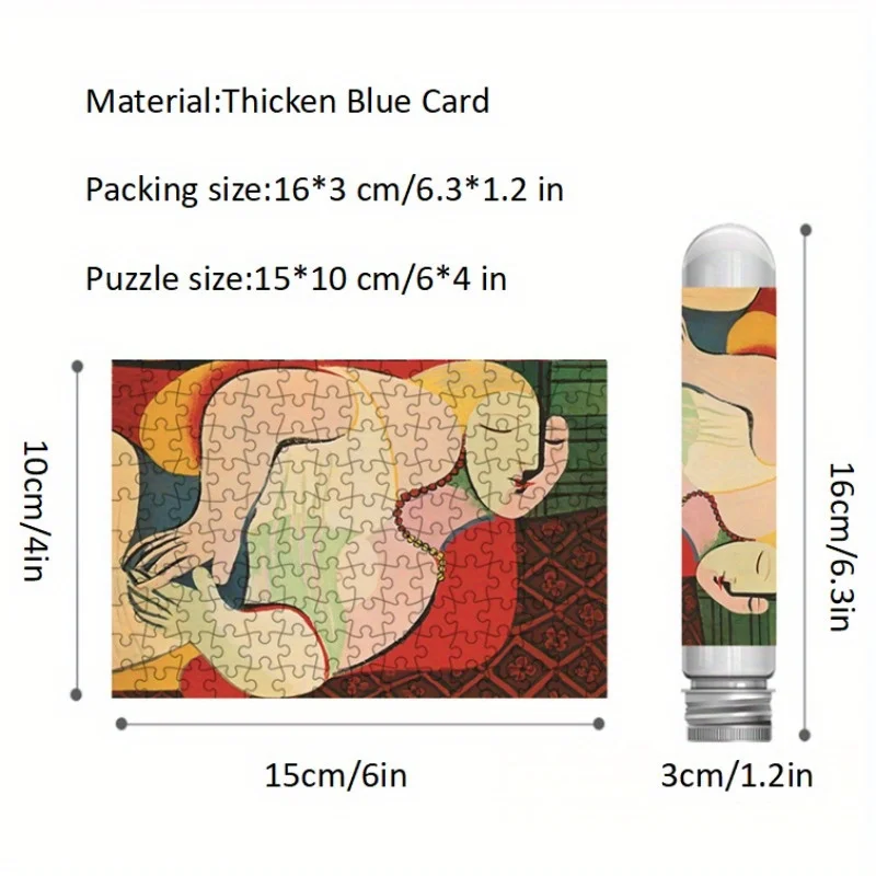 150pcs Mini Test Tube Puzzle the Dream Pablo Picasso Famous Painting Educational Game Home Decor Festival Gift Birthdat Present 3