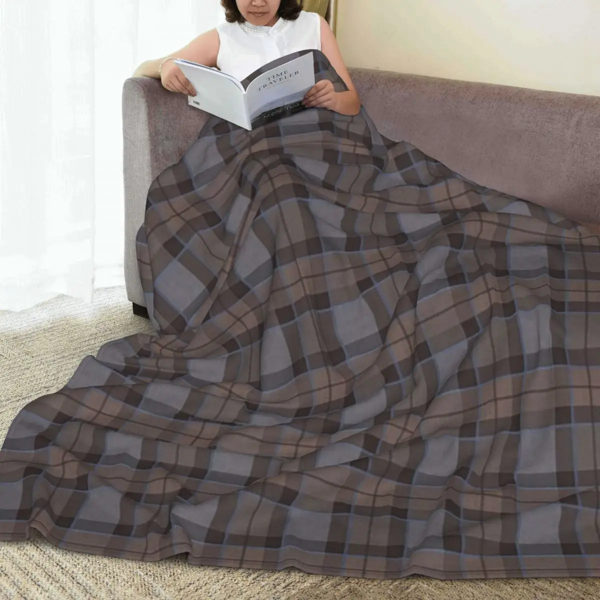 Outlander Tartan - Fraser Tartan Blanket Flannel Super Soft Sofa Throw Blankets For Couch Bedding Office Throws Bedspread Quilt 5