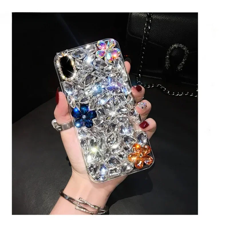 

For Samsung GalaxyS24 S23Ultra S20 S21 S22PLUS Note20 10 Luxury Bling Rhinestone Diamond Crystal Soft Transparent TPU Cover Case