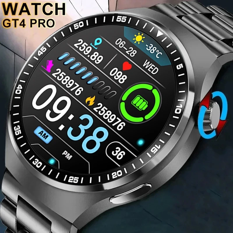 GT4 PRO Smart Watch Men Watch 4 Pro HD Color Screen Bluetooth Call ...