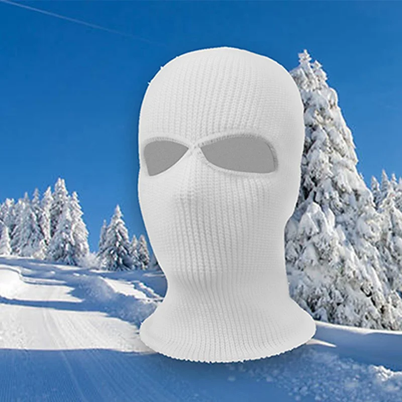 Winter Hat Winter Warm Ski Cycling 3 Hole Balaclava Hood Cap Full Face Mask Outdoor Hiking Warm Face Mask Windproof Winter Hats for