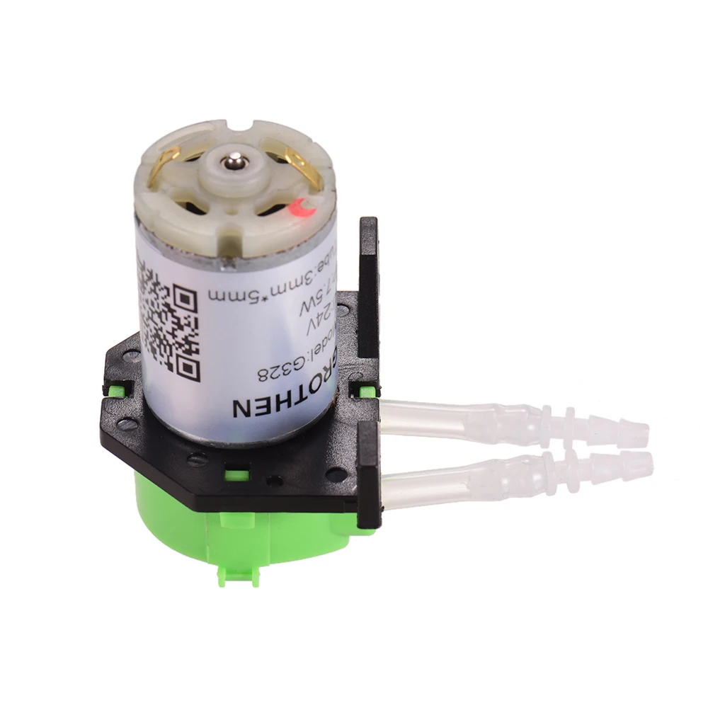 DC 24V Dosing Pump Peristaltic Pump Mini Water Liquid Peristaltic Tube Head Self-Priming Function for Aquarium Lab For liquid transfer pump