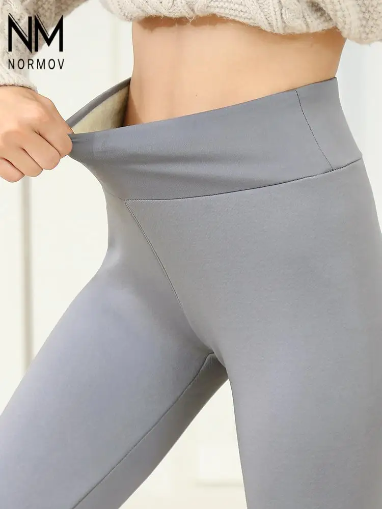 NORMOV-mallas térmicas de terciopelo para mujer, Leggings gruesos,  resistentes al frío, cómodos y cálidos, pantalones elásticos, Invierno -  AliExpress