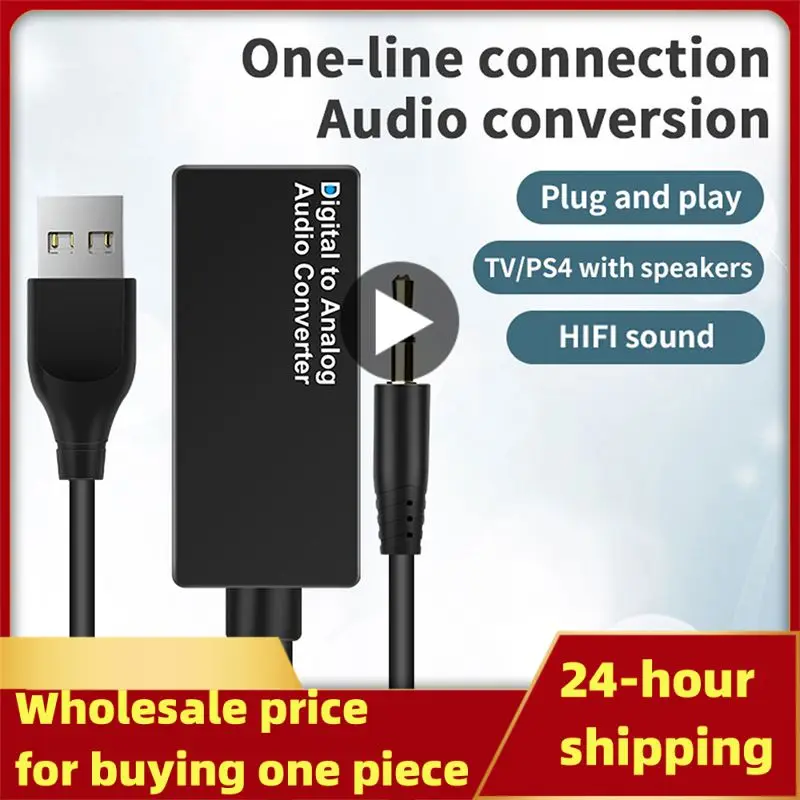 

Аудио адаптер Plug And Play износостойкий к изгибу Dac цифро-коаксиальный аналоговый D15 аудио конвертер 3,5 мм разъем