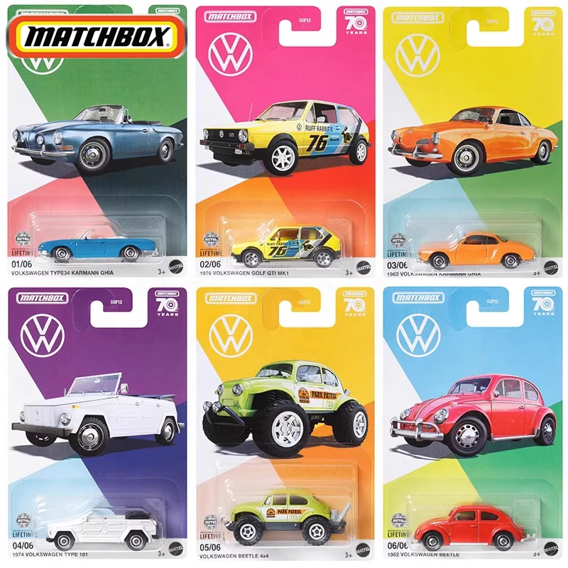 Original Matchbox Car 70 Years Special Edition Kids Toys for Boys Vehicle Model 1/64 Diecast Volkswagen Mercedes DATSUN 510 Gift aura of kazakhstan 30 years special edition 95