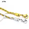 96689-4dc4ee.jpg AWIT-Bracelet Chaîne Corde Torsadée pour Femme, Hip Hop, Punk, 4mm, Document localité, Acier Inoxydable, Collier Document localité, Bijoux Fantaisie