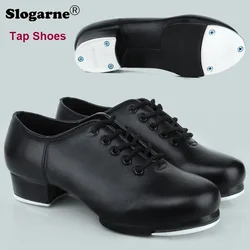 2024 New Children Tap Shoes Boys Girls Tap Soft Leather Unisex Men Women Tap Dance Shoes Students' Tap Shoes Large Size 45