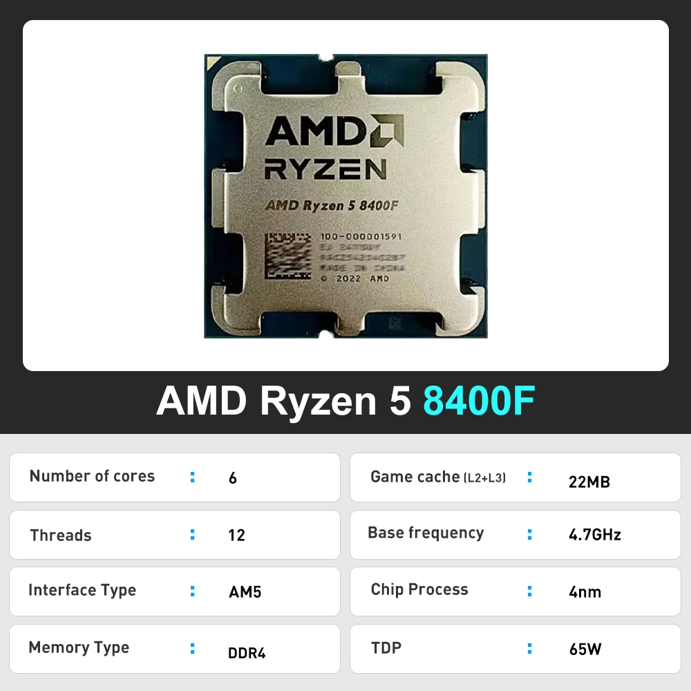 Ryzen 5 8400F: O Processador Ideal para Builds de Alto Desempenho