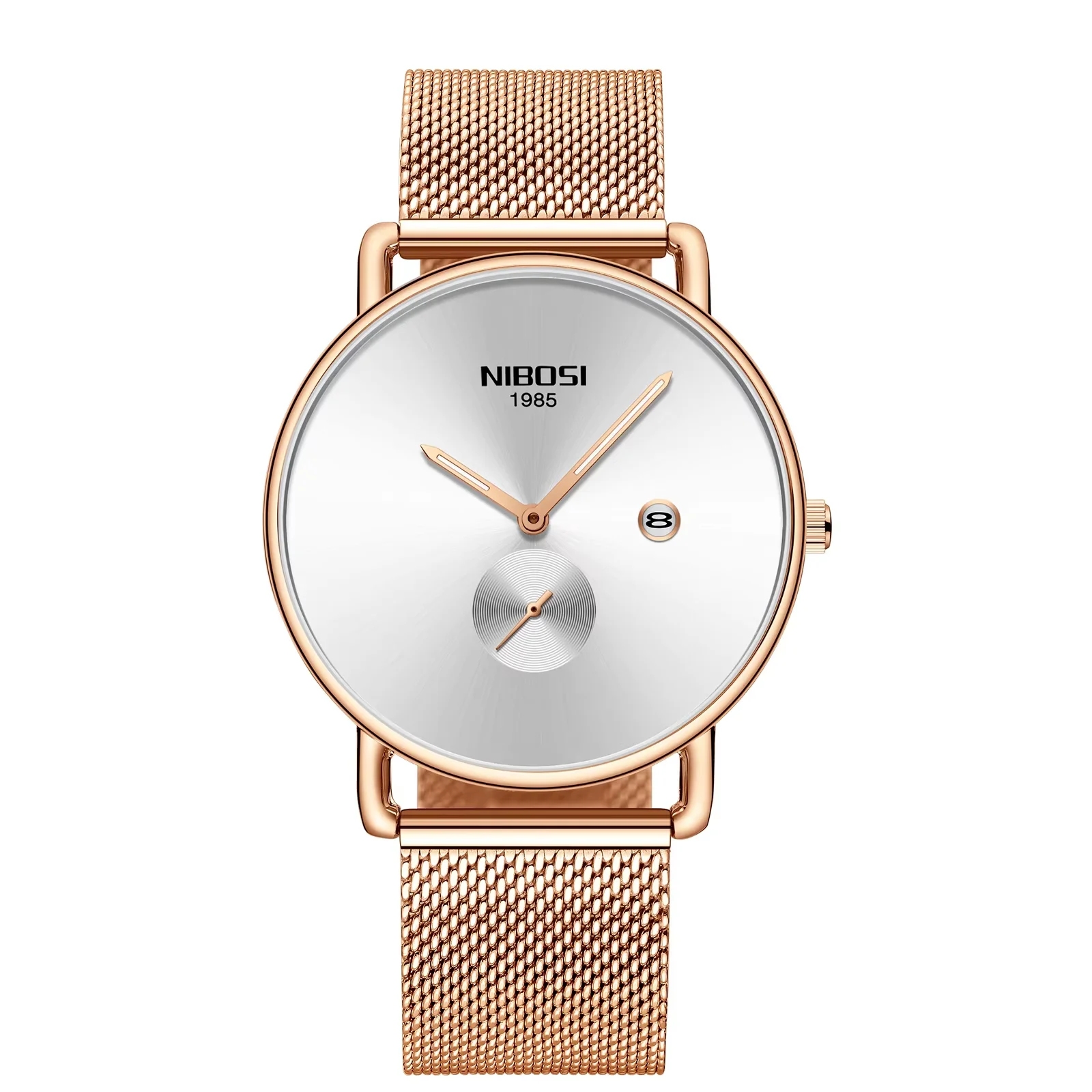 NIBOSI Mens Watches Slim Mesh Waterproof Minimalist Wrist Watch For Men Quartz Sport Watch Ultra Thin Clock Relogio Masculino 4