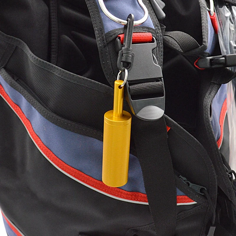 Diving Safety Rattle Stick Signal Bell With 360&deg; Rotating Quick Hook Underwater Bell Ding Rod Diving Equipment Gray