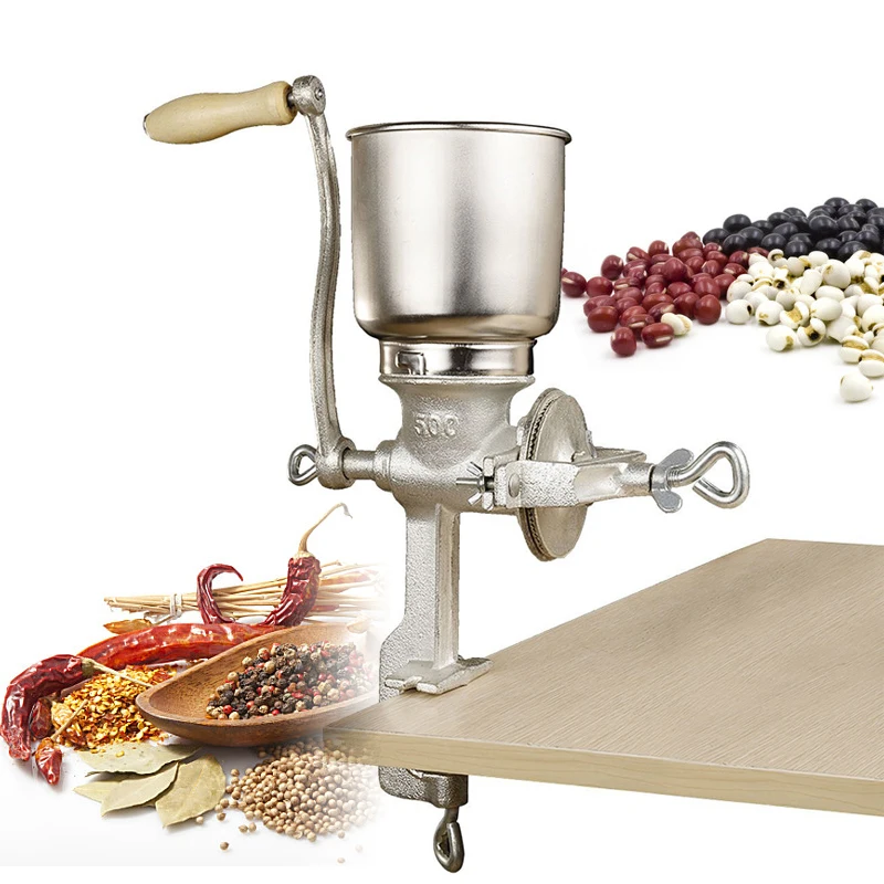 

Hand-Crank Grain Grinder Mill Spices Hebals Cereals Coffee Dry Food Grinding Machine Home Corn Crusher