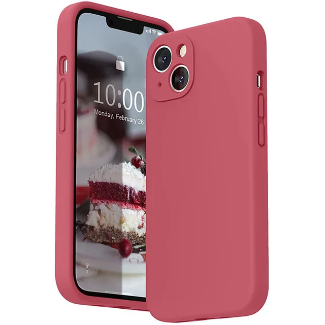 thumbnail image 1 of Square Liquid Silicone Soft Case for IPhone 15 14 13 11 12 Pro Max Mini X XR XS 7 8 Plus SE 2020 Full Lens Protection Cover, 1 of 5