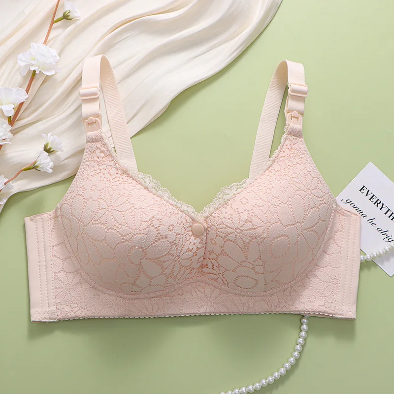 Summer Maternity Nursing Bra Invisible Backless Push Up Cotton Thin Breastfeeding Bra 4