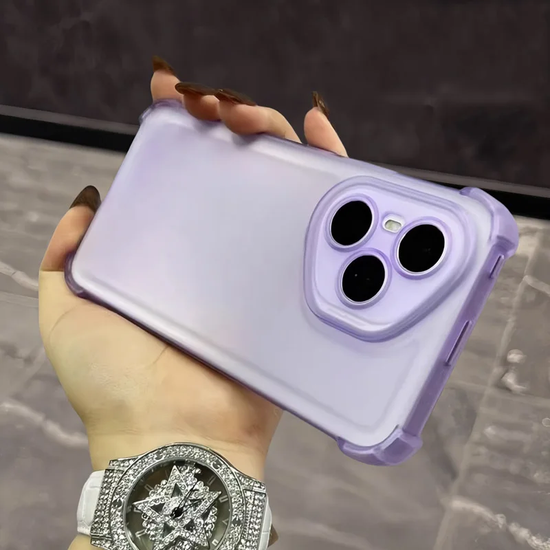 Airbag Shockproof Transparent Matte Silicone Phone Case - Soft Cover