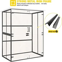 Outdoor Storage Shed Upgraded with Strong Metal Frame Garden Tool Shed Storage House Cabinet with Adjustable Shelfs 2