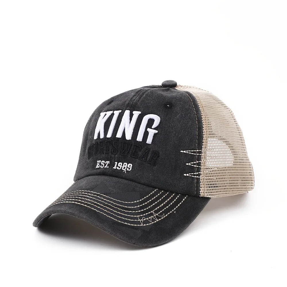 New Style Unisex Classic Outdoor Baseball Cap Letter KING Print Trucker Hat Fashionable Summer Accessory For Men And Women