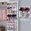 Sundries Shoe Organiser Clear Hanging Over The Door Cloth Fabric Closet Rack Mesh Pocket Box Bag Storage 28 Grid Wall-mounted 4