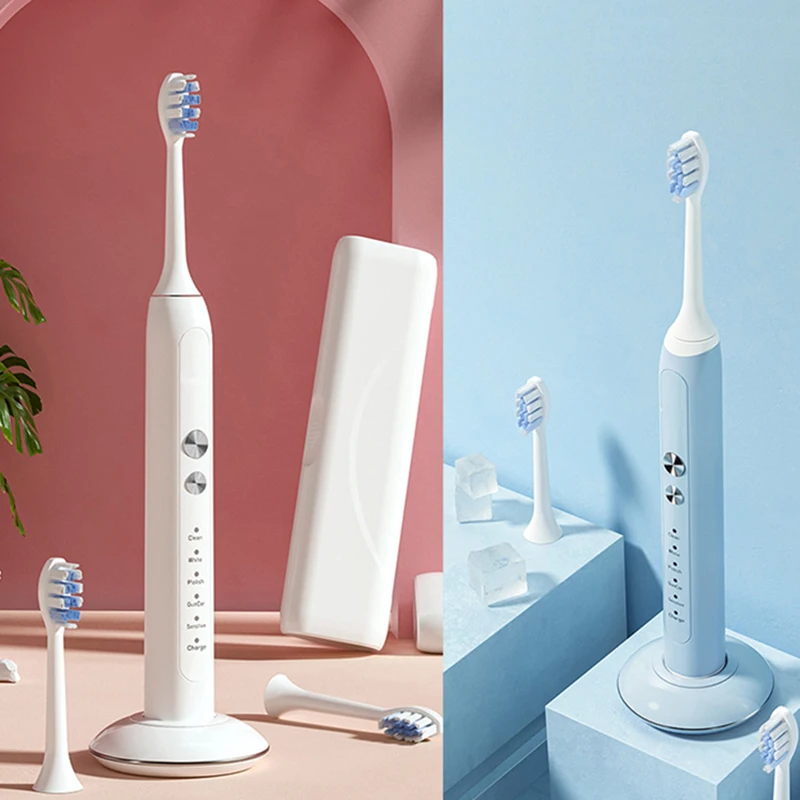 Sonic Electric Toothbrush Adults Electric Toothbrushes with 4 Tooth Brush Replacement Head and 5 Brushing Modes