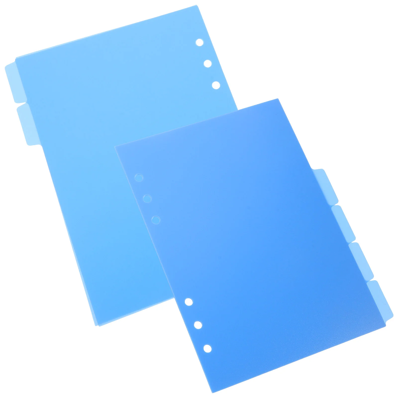 

6 Pcs Blue Separator Page Note Pads Colored Tab Dividers Plastic Binder Bulk Tabs Punched Pp Notepad Notebook