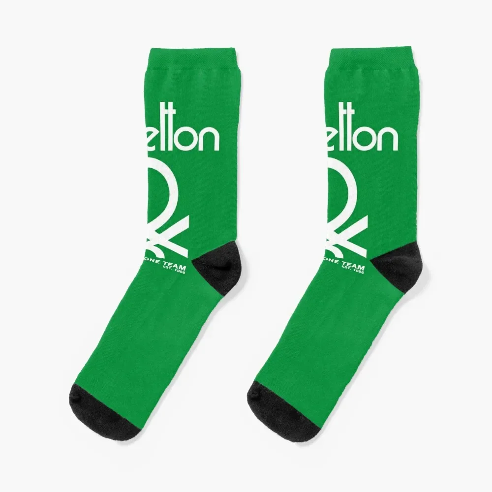 

Benetton Formula Team 80s Collection Socks loose bright garter retro Socks For Women Men's