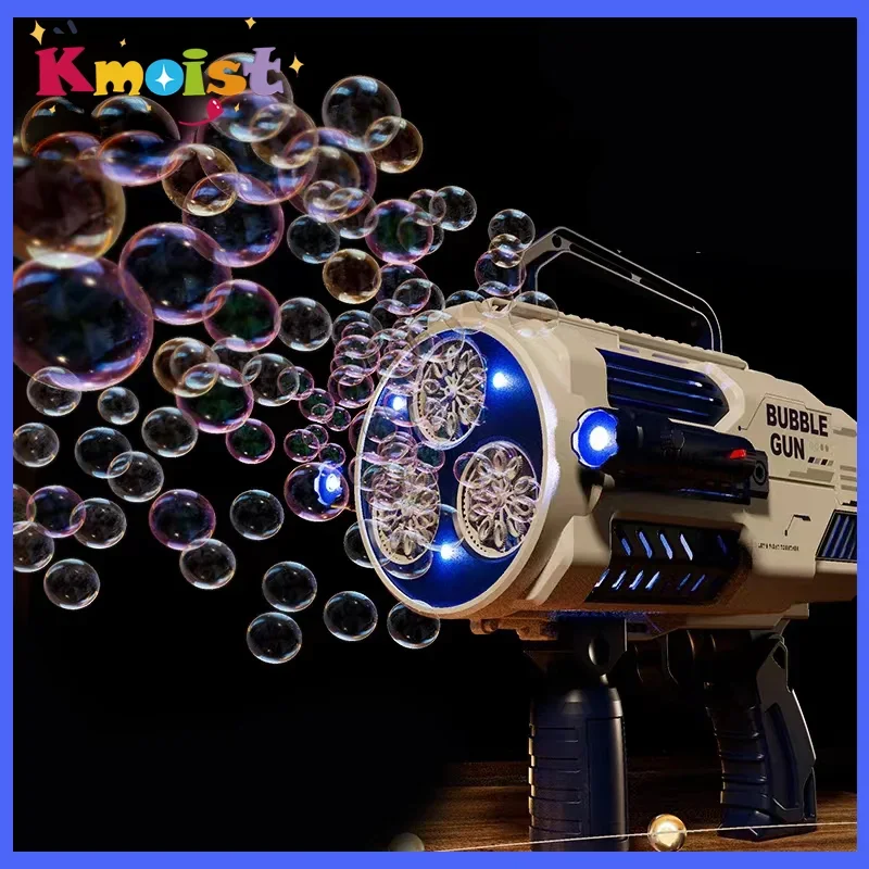 Bubble Gun Toy With Backpack Soap Bubble Machine N-Hole Electric Space Launcher Pomperos Blower Blubbles Children's Day Gifts_voghion.com