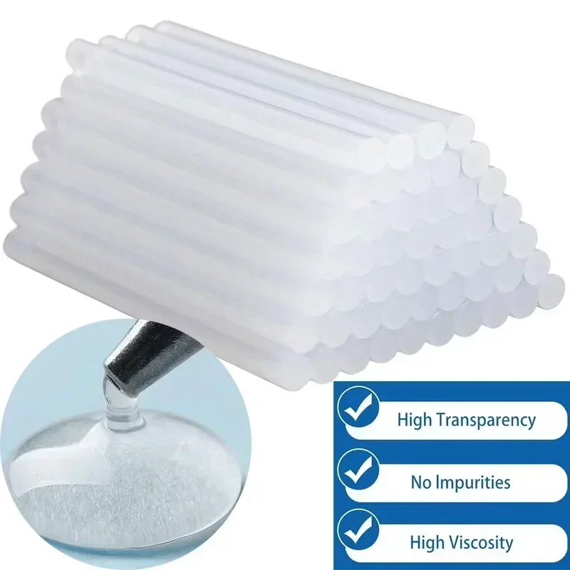 Adhesive Transparent Hot Melt Glue Sticks 1/100pcs for Electric Glue Gun DIY Craft Stick Repair Kit Tools