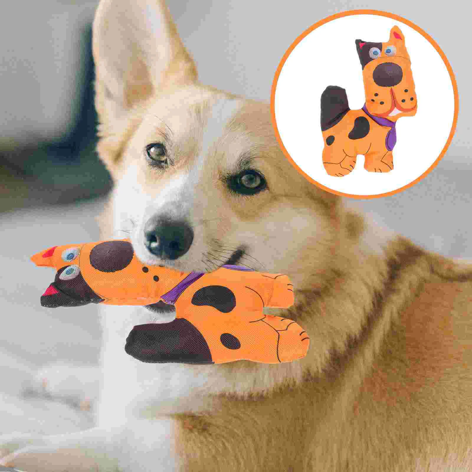 

Dog Teething Toy Small Squeaky Toys Household Chew Puppy Cartoon Shaped Outdoor Playset