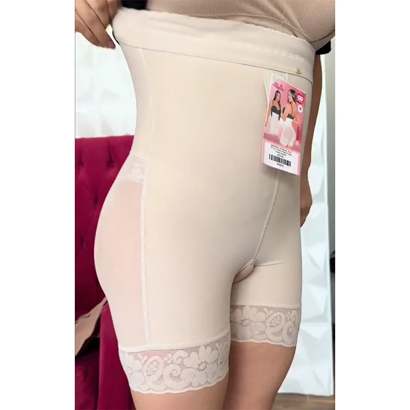 Fajas High waisted abdominal tightening and hip lifting pants for body control and abdominal control seamless lace shapewear ﻿