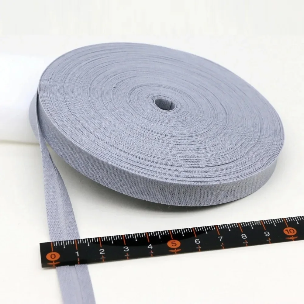 12mm Narrow Ironed Cotton Bias Binding Tape - Solid Color Sewing & Craft Ribbon