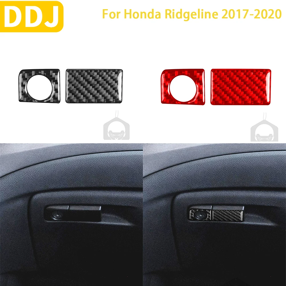 

Для Honda Ridgeline 2017 2018 2019 2020 аксессуары из углеродного волокна для салона автомобиля перчаточный ящик ручка отделка наклейка