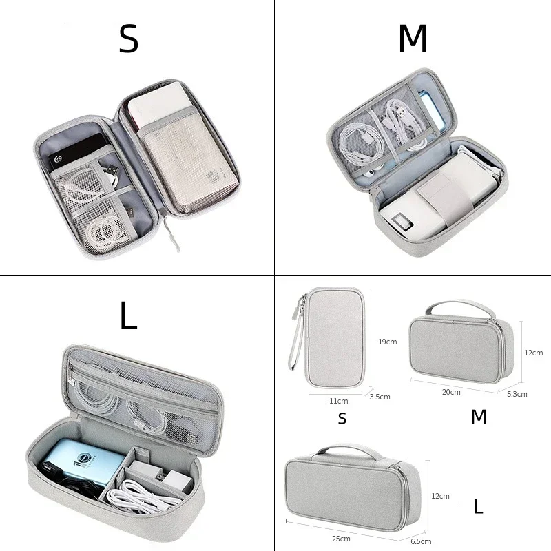 Spacious Waterproof Travel Cable and Electronics Organizer Bag