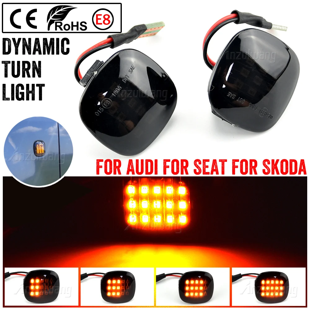 

Canbus LED Amber Side Marker Turn Signal Lamp Light For SKODA Fabia 6Y 5J MK2 Octavia 1U A4 MK1 Rapid NH3 Roomster Superb 3U4