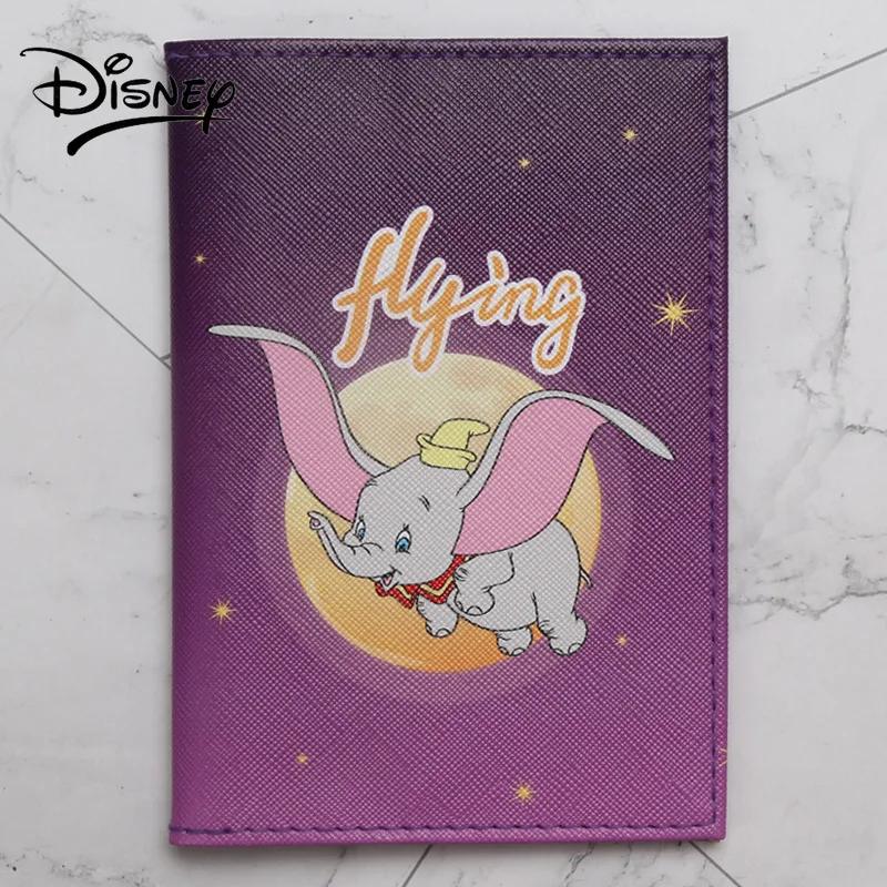 Disney Dumbo Passport Cover Badge Holder ID Card Pass Holder Cute Transparent PVC for Overseas Traveler Student Travel Purse