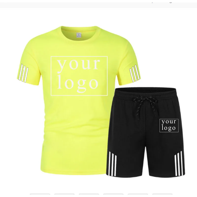 Your Own Design Brand Logo/Picture Personalized Custom Anywhere Men Women DIY Short sleeved suit Fashion New