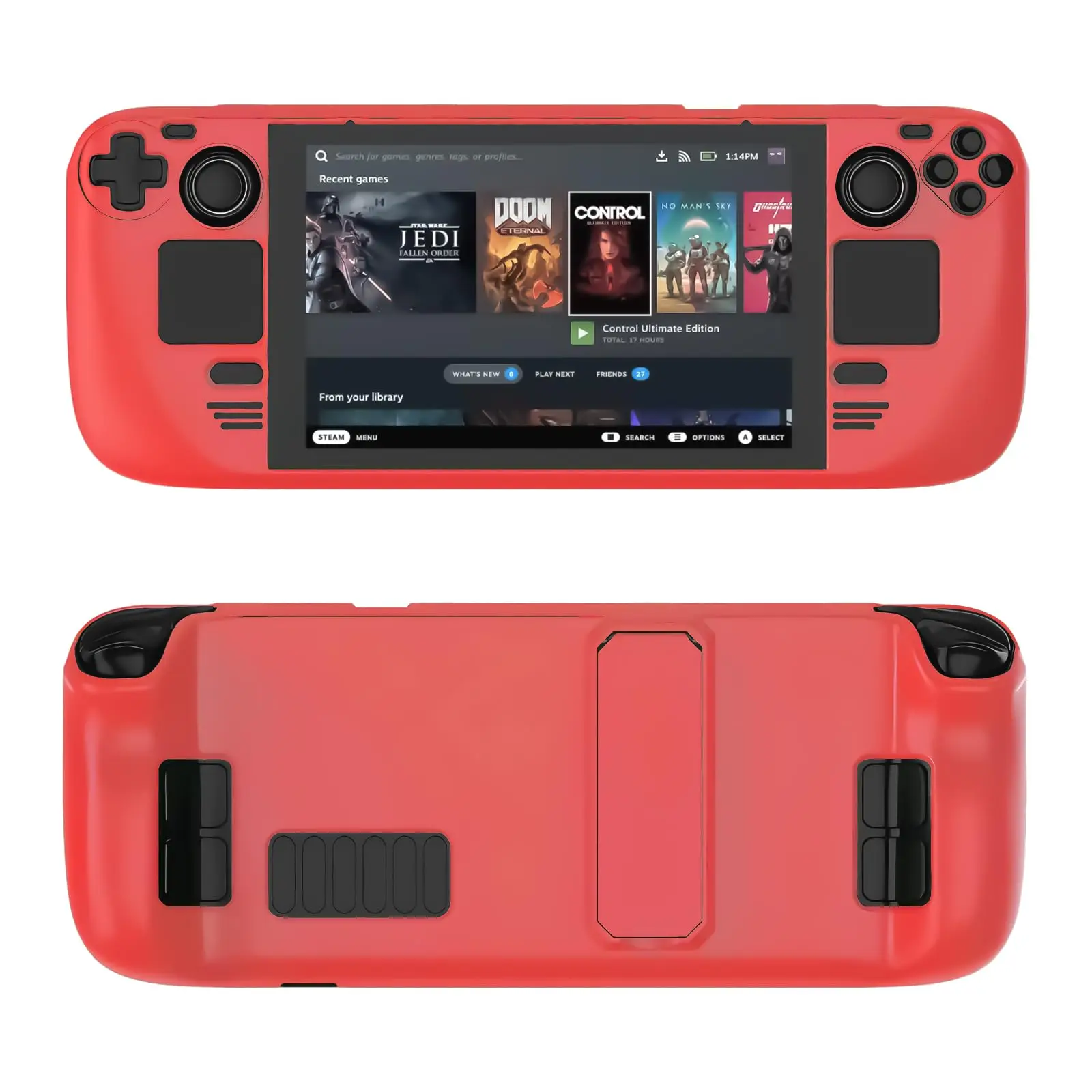 Universal Protective Case with Kickstand for Handheld Gaming Devices - TPU and PC Shield