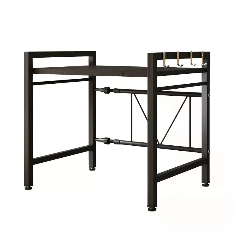 Scalable Microwave Oven Kitchen Shelf Free Standing Spice Storage Rack Adjustable Detachable Metal Holder for Kitchen Storage