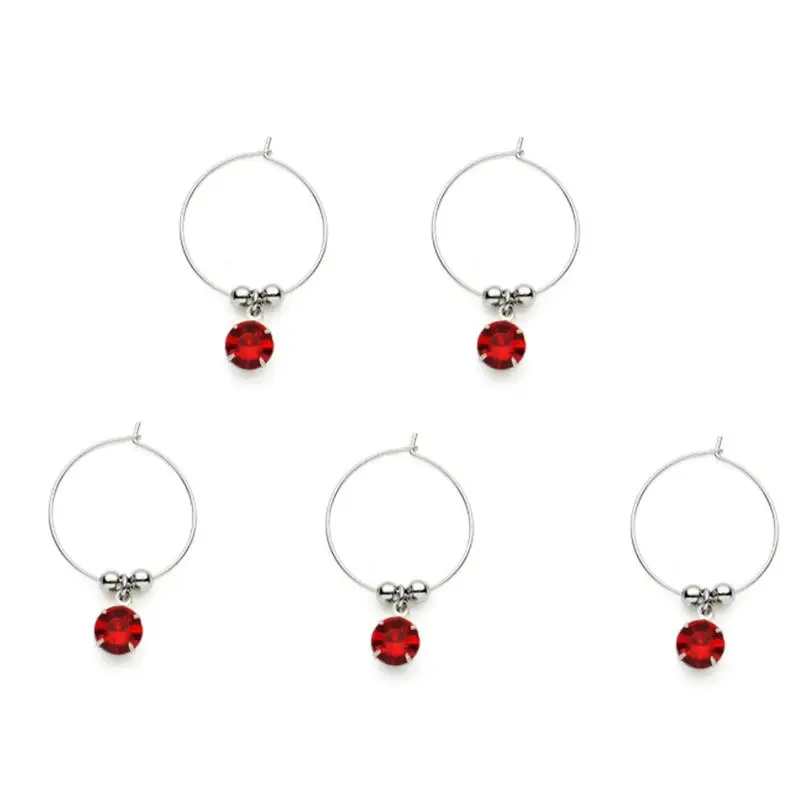 8 Pcs Wing Glass Hanging Ring Premium Rhinestone Pendant Colorful Decoration Party Family Gathering Accessory Creative