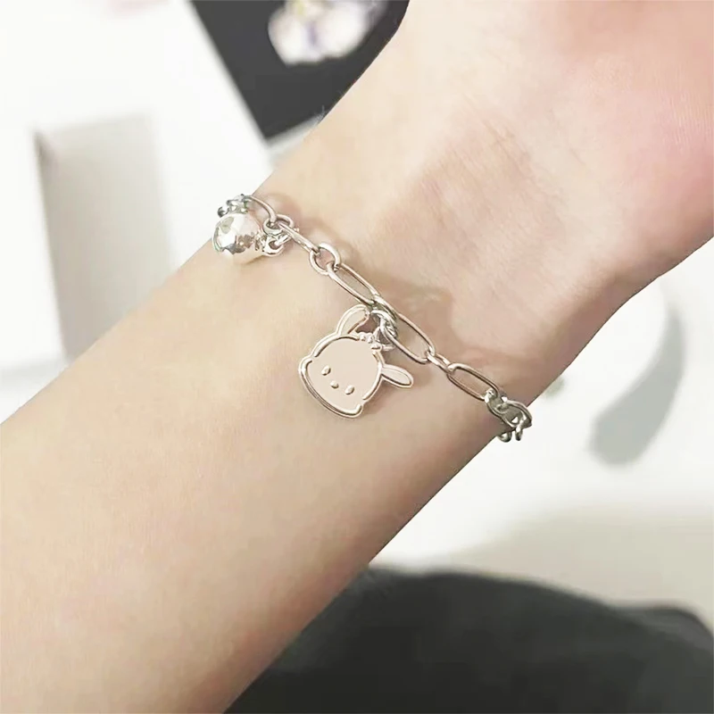 

Pochacco Kawaii Sanrio Necklace Bracelet Cartoon Cute Collarbone Chain Anime Creative Fashion Jewelry Girl Birthday Gift